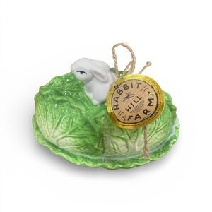 Arlington Designs Bunny Easter Butter Dish – Green Cabbage